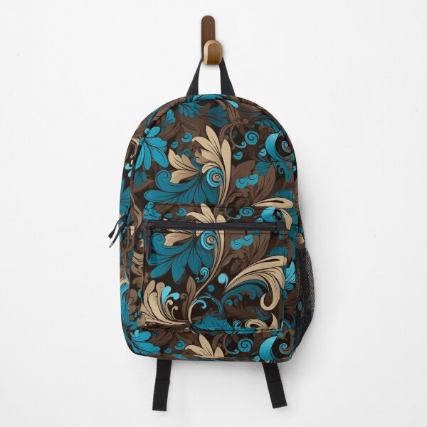 Item preview, Brown and blue seamless pattern design designed and sold by Trendy-Artistry.