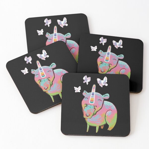 Item preview, Unicorn Happy Capybara Brings The Magic Butterflies designed and sold by SubtleSplit.