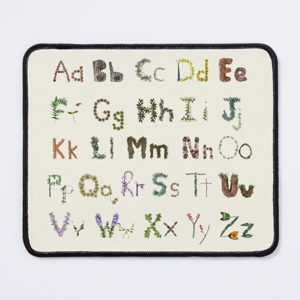 Item preview, Upper and Lower Case Nature Alphabet Botanical themed  designed and sold by EveryDayDabble.