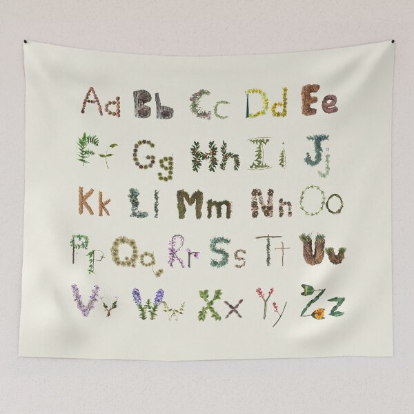 Item preview, Upper and Lower Case Nature Alphabet Botanical themed  designed and sold by EveryDayDabble.