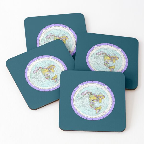 Item preview, Flat Earth Map - (Azimuthal Equidistant Projection Map) - Purple designed and sold by babinmakynzie.