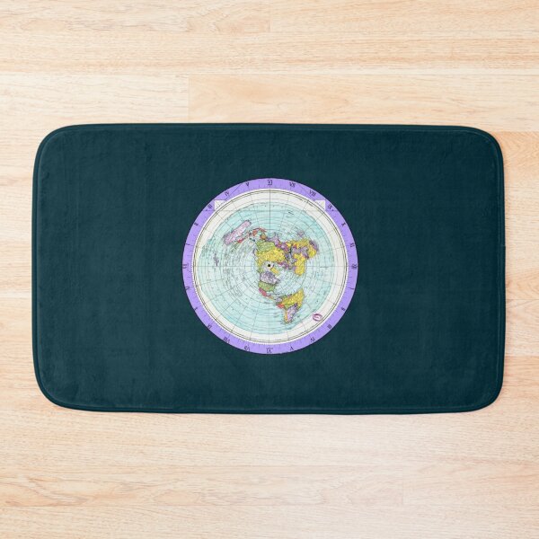 Item preview, Flat Earth Map - (Azimuthal Equidistant Projection Map) - Purple designed and sold by babinmakynzie.