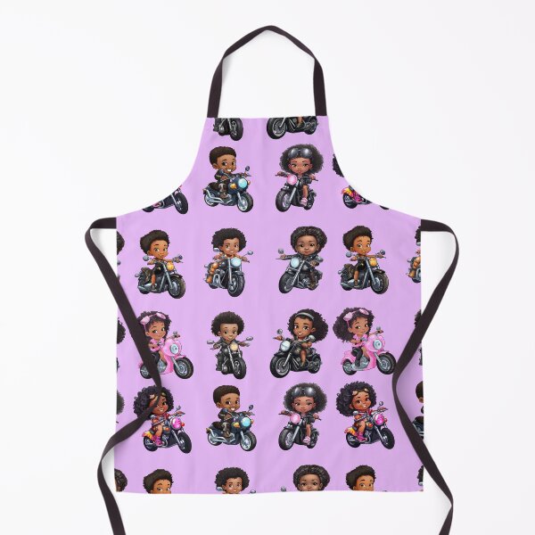 Item preview, Young Black Girl Riding a Motorcycle (set) designed and sold by TheTrendsDesk.