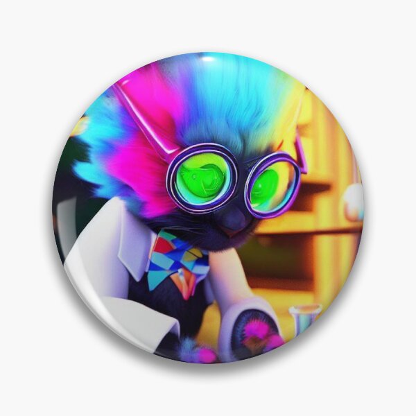 Item preview, The Scholarly Cat: Exploring Colorful Chemistry Through Glasses and Blouse designed and sold by TrynlileDouse.