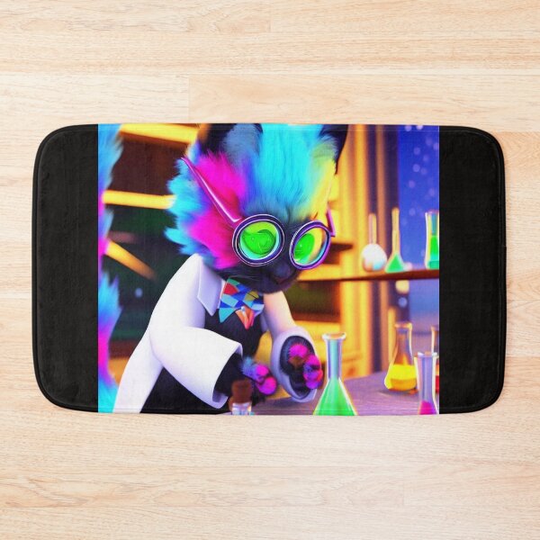 Item preview, The Scholarly Cat: Exploring Colorful Chemistry Through Glasses and Blouse designed and sold by TrynlileDouse.