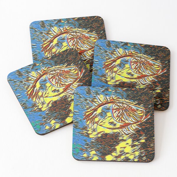 Item preview, Beautiful eye fish illustrations background abstract designed and sold by Lillymagicart.