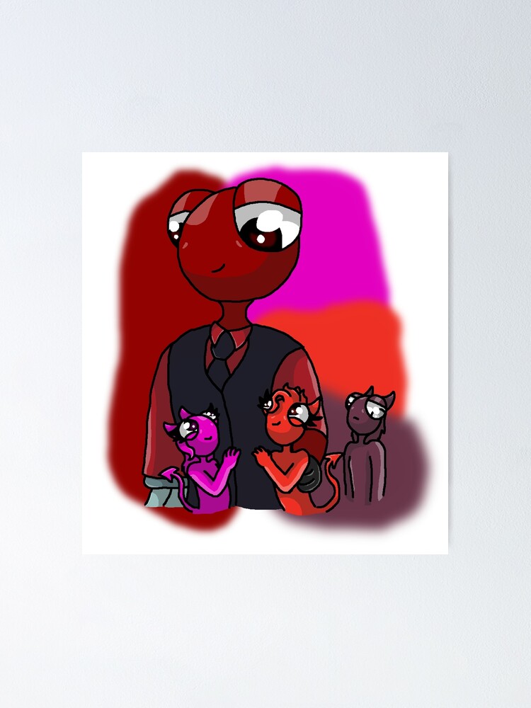 Chibi Red (Rainbow Friends) Poster for Sale by Deception The Shadow Dragon