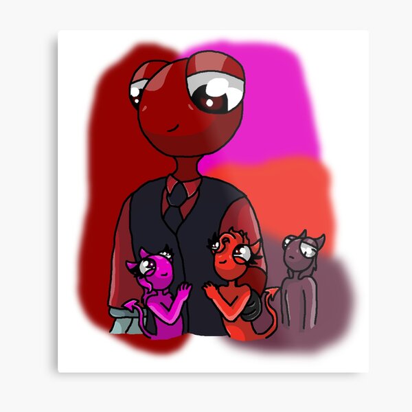 Red X Magenta (Rainbow Friends OC X Canon) Art Board Print for