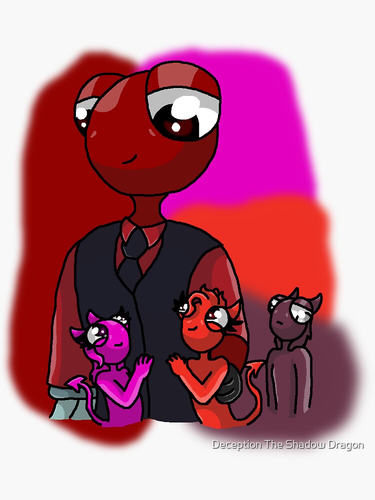 Red & His Triplets Father's Day (Rainbow Friends) Sticker for