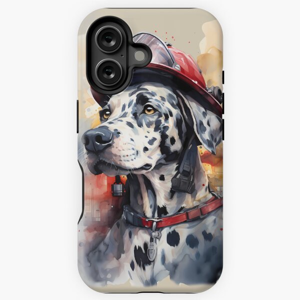 Aperçu de l'œuvre Aquarelle de chien de feu dalmatien créée et vendue par Roaring-Prints.