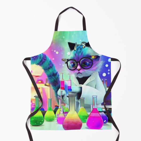 Item preview, Meow-stermind Chemist: Cat in Glasses and Blouse Studies the World of Colorful Chemicals designed and sold by TrynlileDouse.