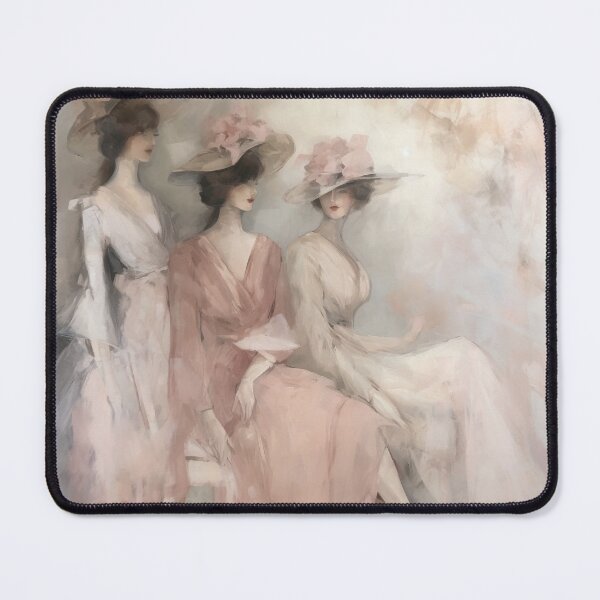 Item preview, Coquette aesthetic vintage painting of 3 sisters designed and sold by Coquette Art.