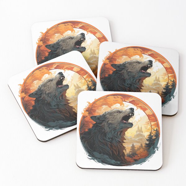 Item preview, snarling werewolf howling at the moon 2 designed and sold by eyestetix.