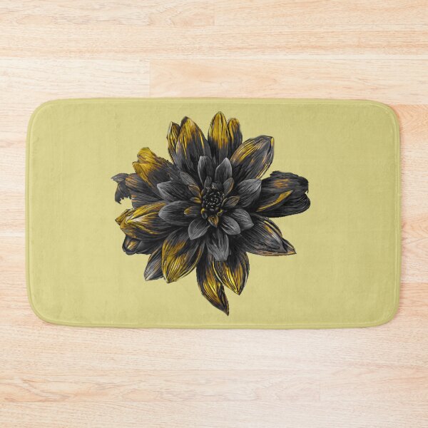 Item preview, Pastel Single Flower in Charcoal black & yellow Mixed sketch Paint Pattern Design designed and sold by Md Rashid  Hasan.