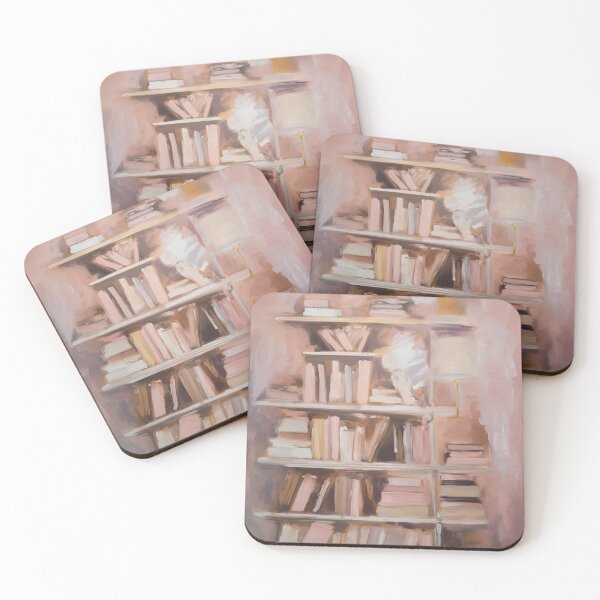Item preview, Coquette aesthetic vintage painting of a books designed and sold by Coquette Art.