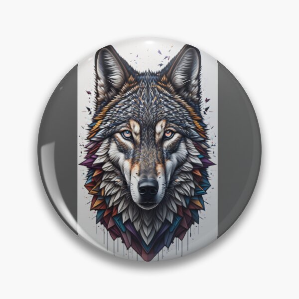 Aperçu de l'œuvre Illustration graphique du loup sauvage créée et vendue par ToonPix.