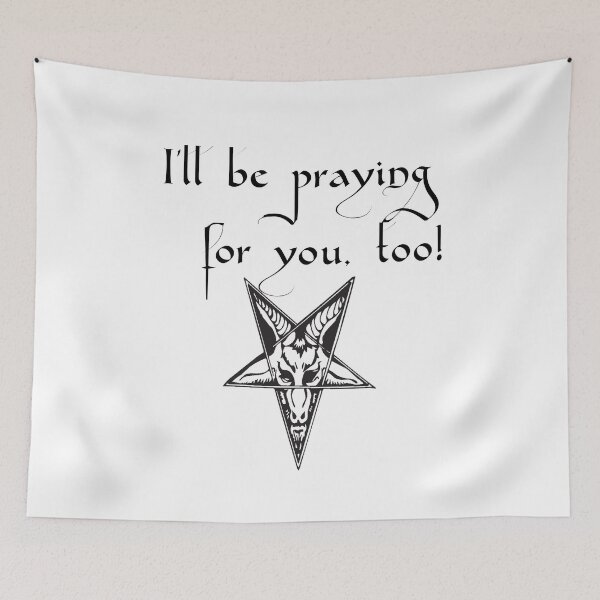 Item preview, I'll be praying for you, too!--with goat's head pentagram designed and sold by WinterTempest.