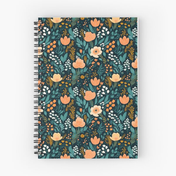 Item preview, seamless-pattern_orange-flower_on-teal-background designed and sold by Lifesody.