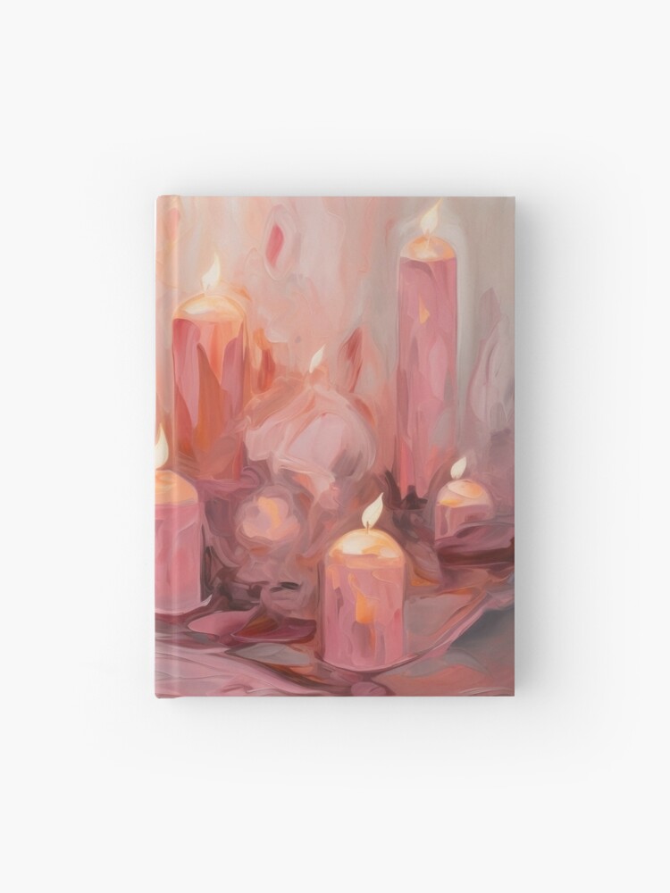 Coquette aesthetic vintage painting of pink candles Hardcover Journal for  Sale by CoquetteArt