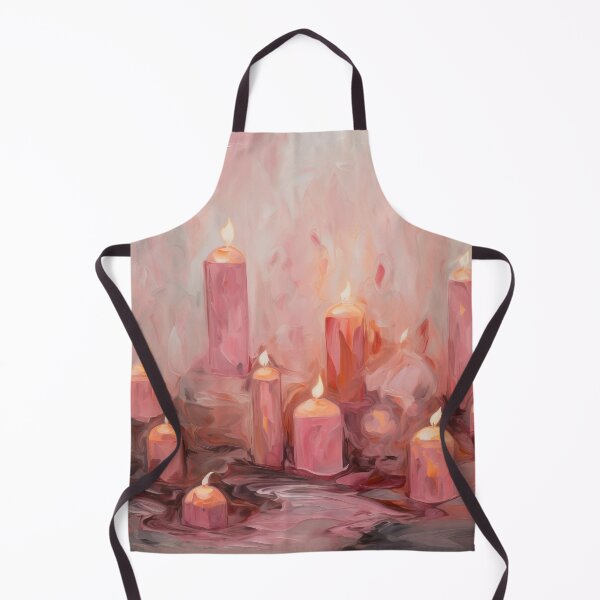 Artikelvorschau, Kokettes ästhetisches Vintage-Gemälde mit rosa Kerzen entworfen und verkauft von Coquette Art.