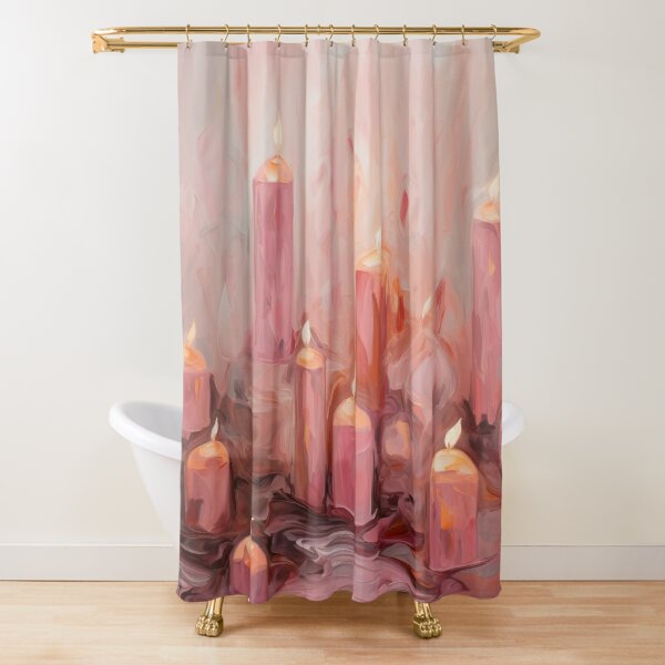 Coquette Boho Shower Curtain, Coquette Aesthetic Cottagecore