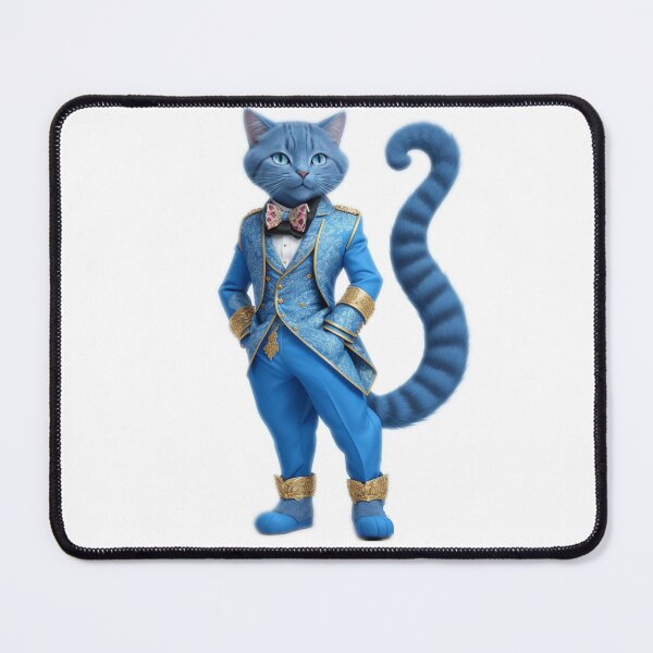 Item preview, Cool blue cat in fancy pants designed and sold by Glamalt.