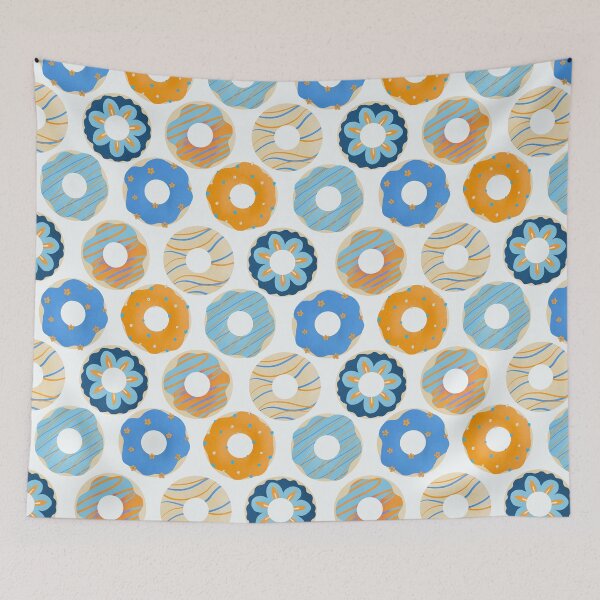Item preview, Blue and orange donuts designed and sold by Home Cyn Home.