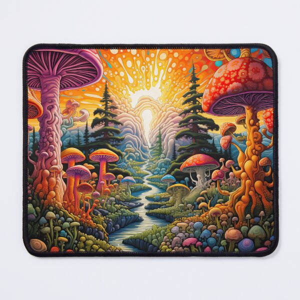 Item preview, Trippy Psychedelic Sunset Mushroom art designed and sold by jaredmcwhae.