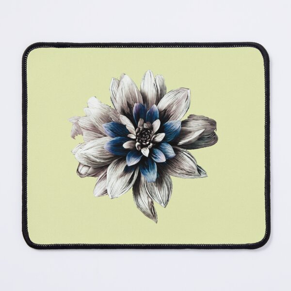 Item preview, Pastel Single Flower in Silver grey & blue Mixed sketch Paint Pattern Design designed and sold by Md Rashid Hasan.