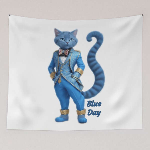 Item preview, Blue cat, blue day designed and sold by Glamalt.