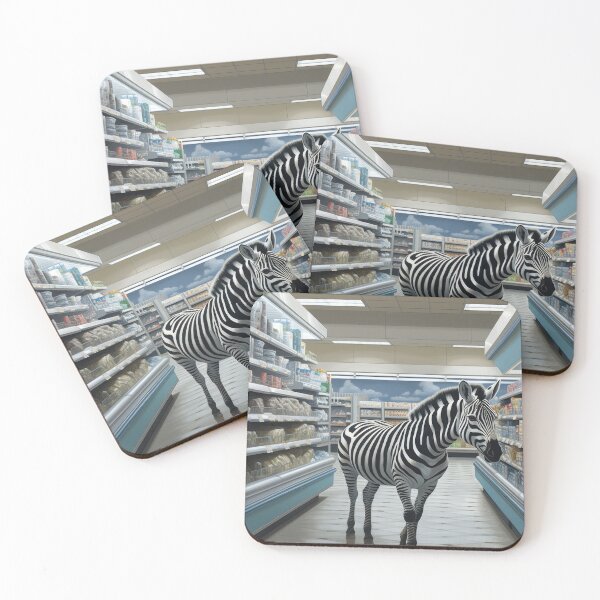 Item preview, Zebra in a Grocery Store designed and sold by Shannon Hilson.