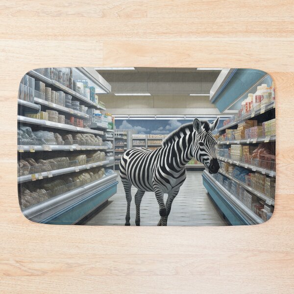 Item preview, Zebra in a Grocery Store designed and sold by Shannon Hilson.