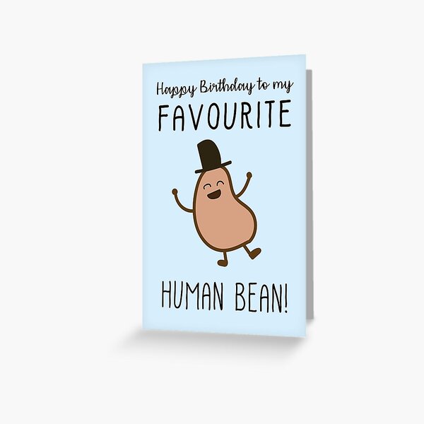 Human Bean Card Greeting Card