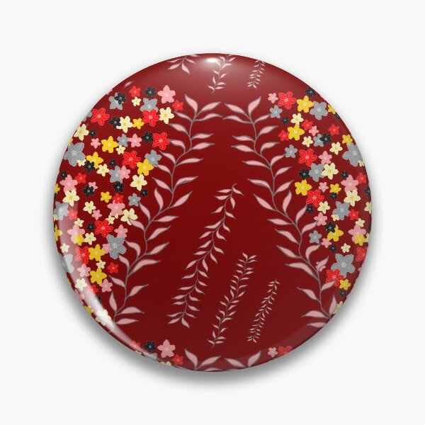 Item preview, Wine red black and gold flowers designed and sold by SerahO.