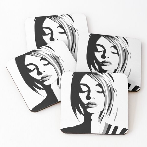 Item preview, Nice lined beauty woman in black and white designed and sold by 19DEC.