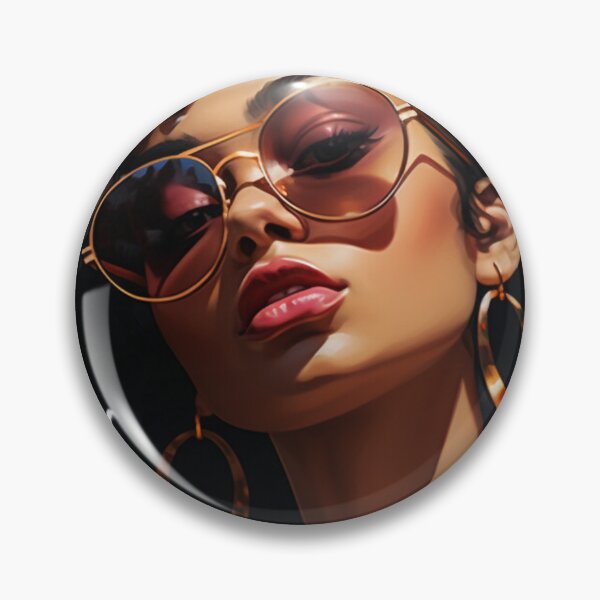 Item preview, Melanin essence - black woman dreadlocks retro cartoon ombré shades designed and sold by Black British  Designer - Photographer.