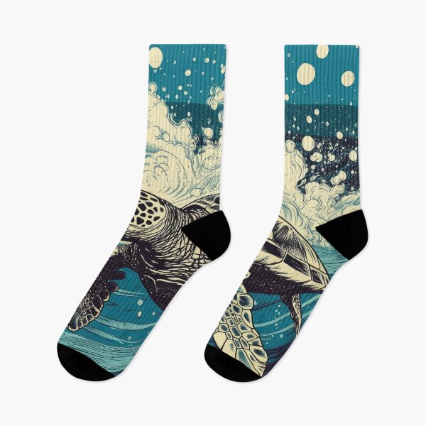 Item preview, Surf and Turf Sea Turtle designed and sold by ramblingsaloha.