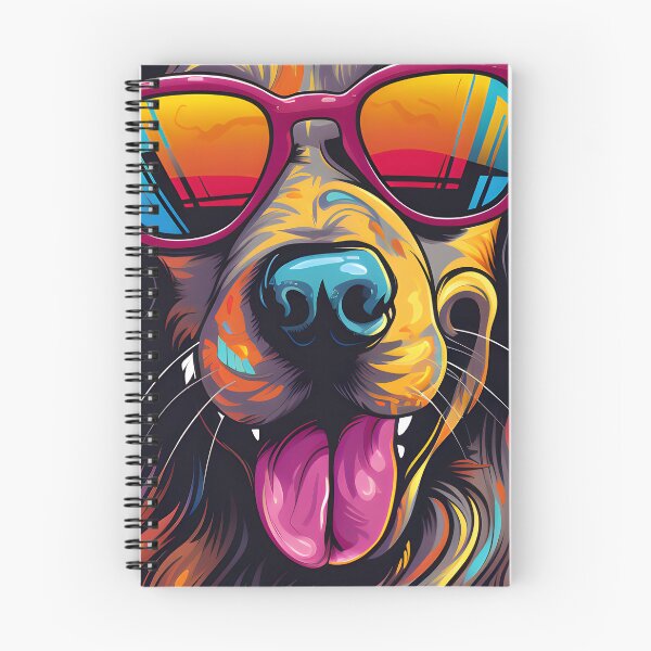 Item preview, Cute dog wearing glasses colourful background  designed and sold by Trendy-Artistry.