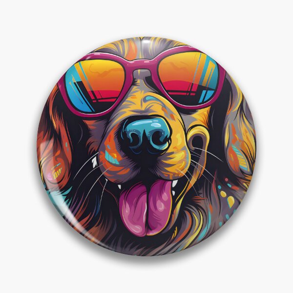 Item preview, Cute dog wearing glasses colourful background  designed and sold by Trendy-Artistry.