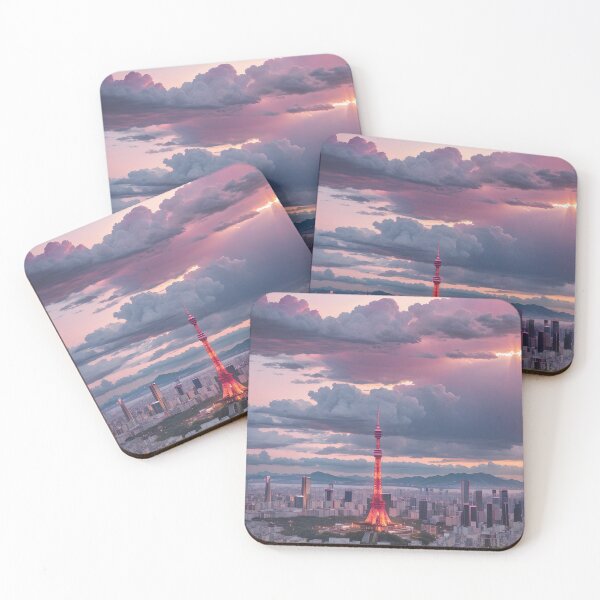 Item preview, Romantic pink sunset city designed and sold by HanryangChoi.