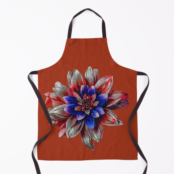 Item preview, Pastel Single Flower in Silver, red & blue Mixed sketch Paint Pattern Design designed and sold by Md Rashid  Hasan.