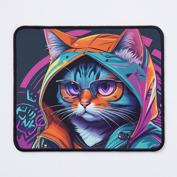 Item preview, cool cat wearing hood jacket formidable look designed and sold by Noppawat.