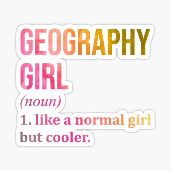 Item preview, Geography Girl Definition in Watercolor designed and sold by XCIV.