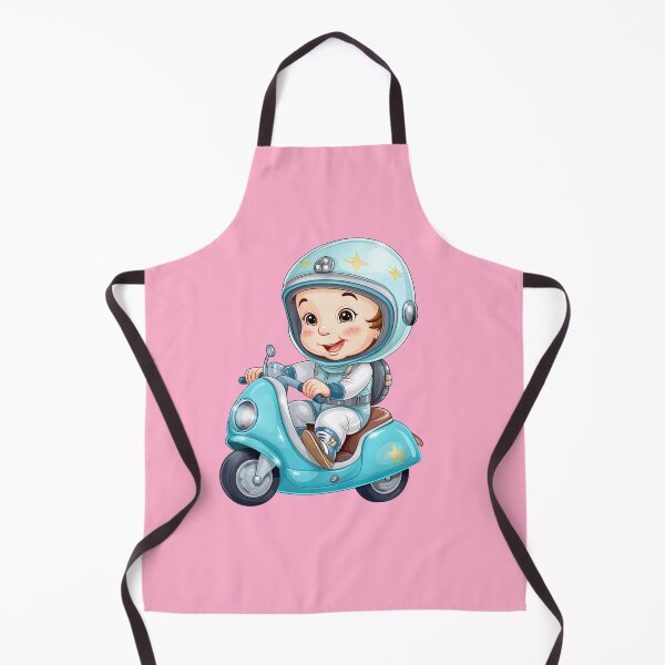 Item preview, A Baby Riding a Blue Toy Scooter (pink background) designed and sold by TheTrendsDesk.
