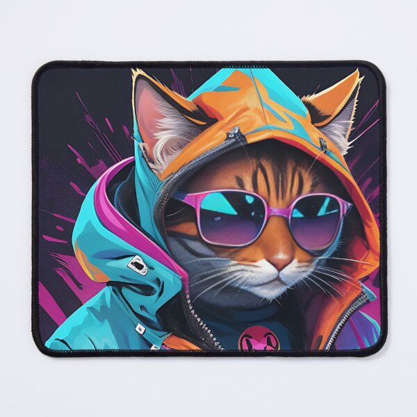 Item preview, cool cat wearing hood jacket formidable look designed and sold by Noppawat.