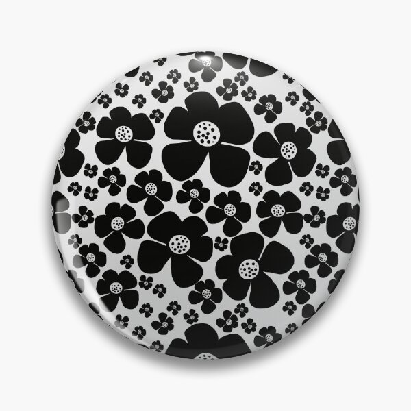 Item preview, Retro Black and White Floral Pattern  designed and sold by Artistestella.