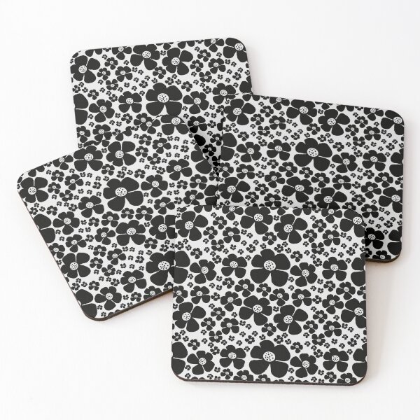 Item preview, Retro Black and White Floral Pattern  designed and sold by Artistestella.