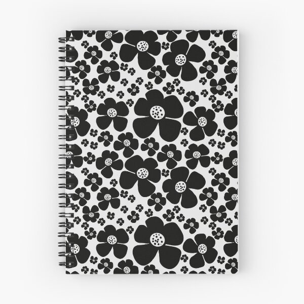 Item preview, Retro Black and White Floral Pattern designed and sold by Artistestella.