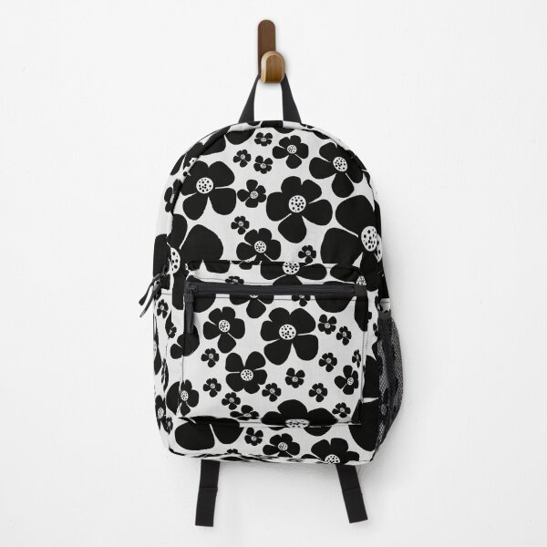 Item preview, Retro Black and White Floral Pattern designed and sold by Artistestella.