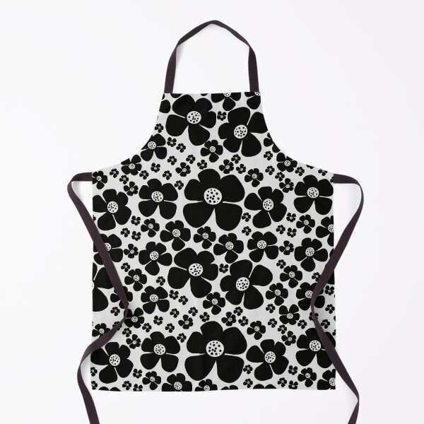 Item preview, Retro Black and White Floral Pattern  designed and sold by Artistestella.